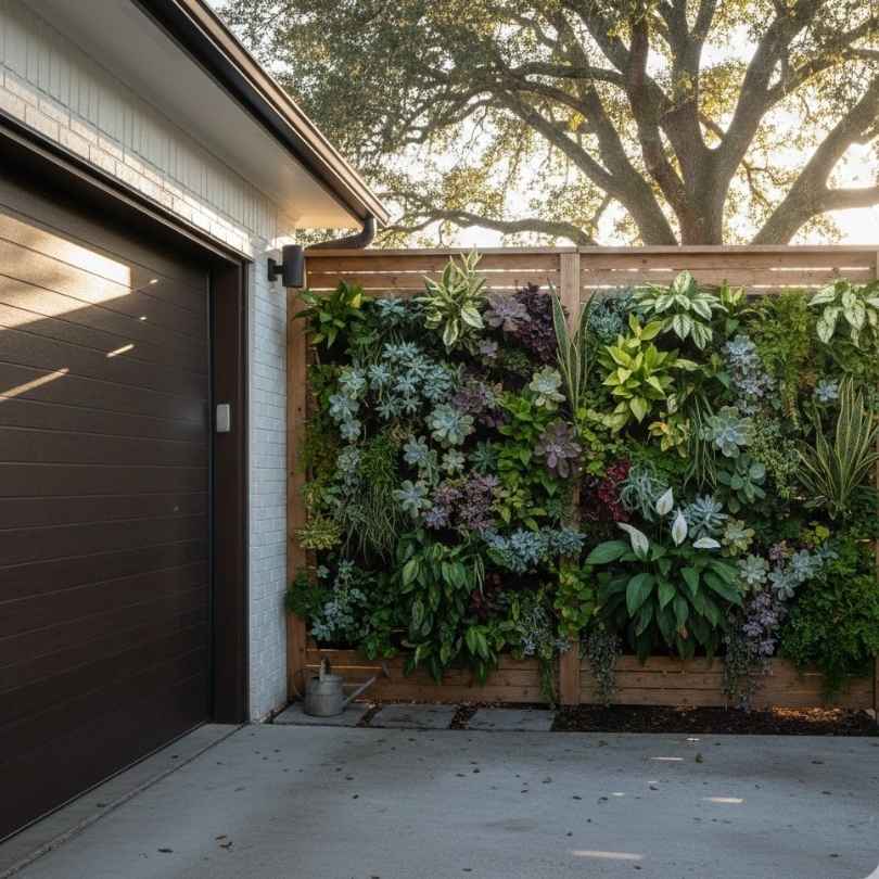 A Vertical Fence Garden Wall