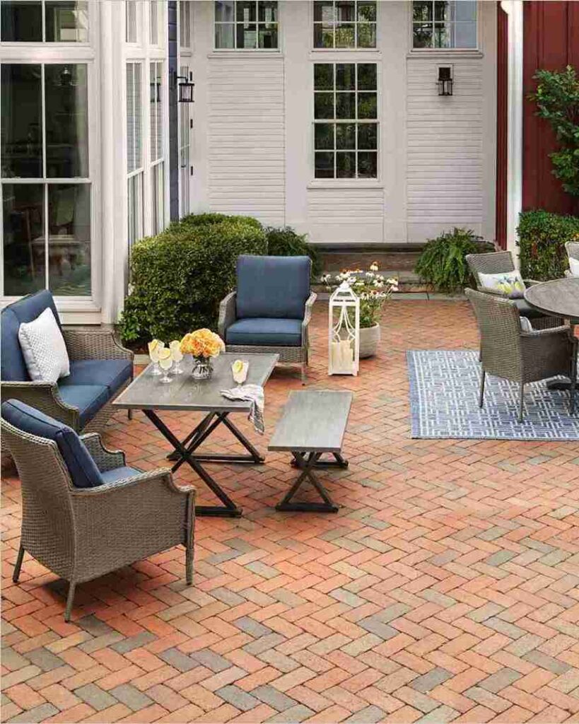 Basketweave Pattern for small backyard patio