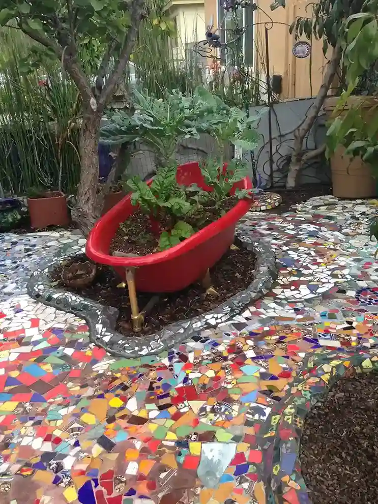 Colourful Mosaic Tile Garden