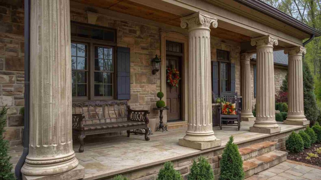 Create Antique Look with Stone Porch Pillars