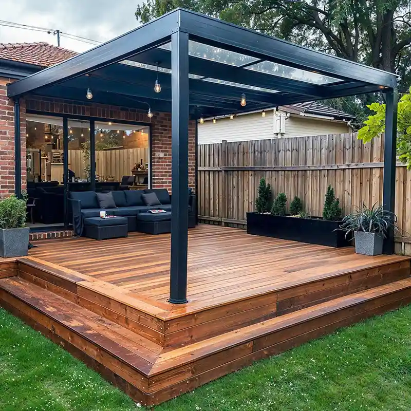 DIY Wooden Deck Patio Extension
