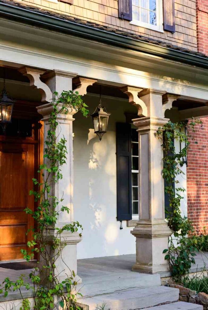 European Style Porch Columns With Decoratives