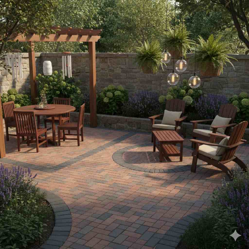 Flemish Brick Pattern patio