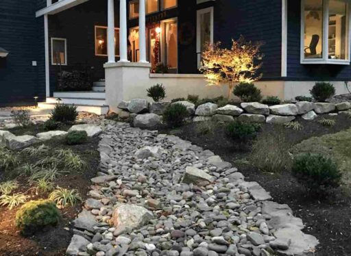 Front Yard River Rock Flower Bed Ideas Featured Image