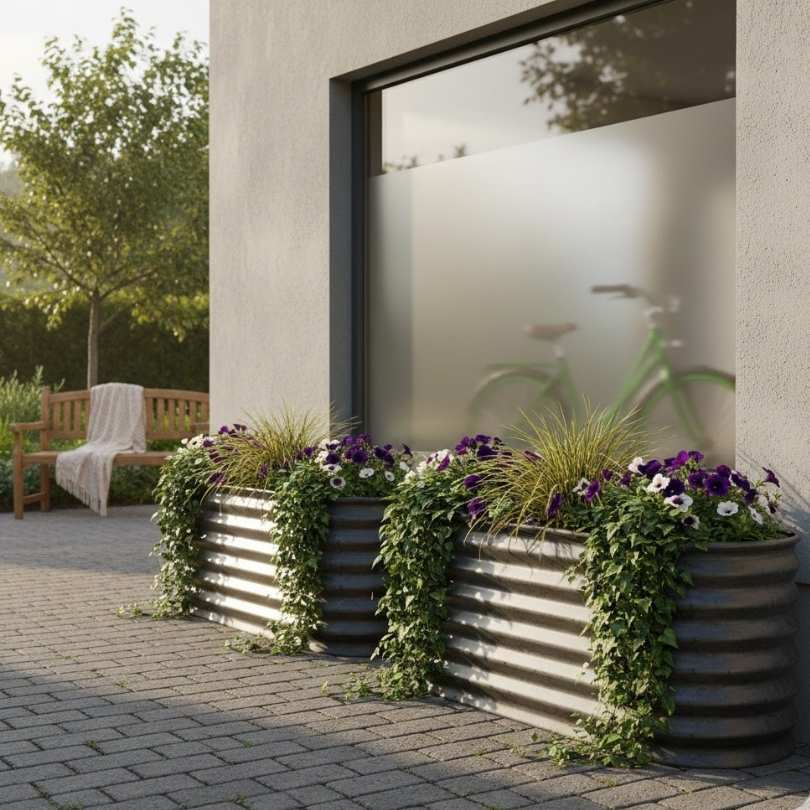 Raised Planter Bed For Narrow Side Of Garage