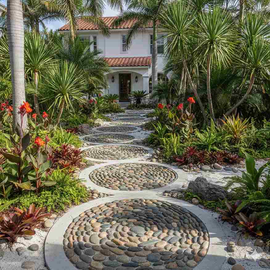 River Rock Circular Plate For The Yard