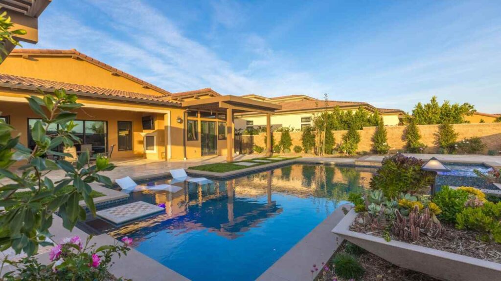 Swimming Pool With Ground Covers