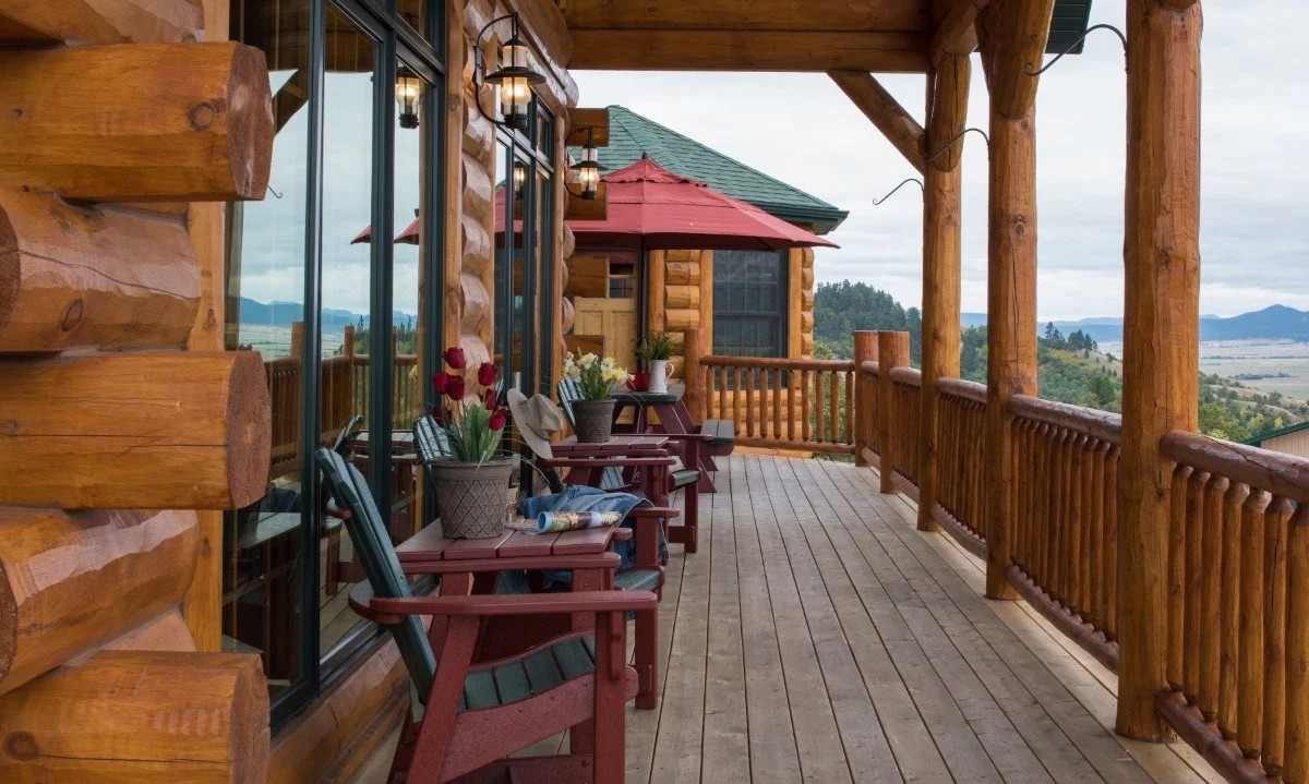 Tree Trunk Front Porch Columns