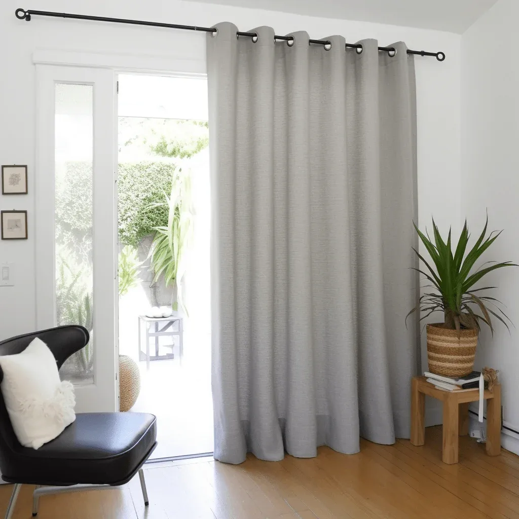 Minimal Look With Warm-Toned Grey Curtains