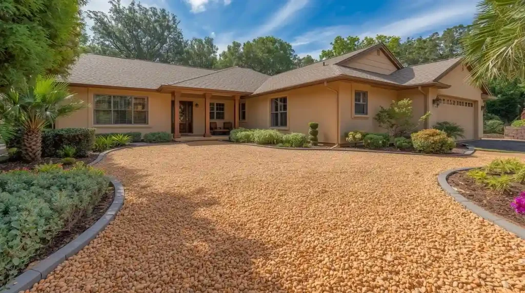 Wood chip Driveway Extension