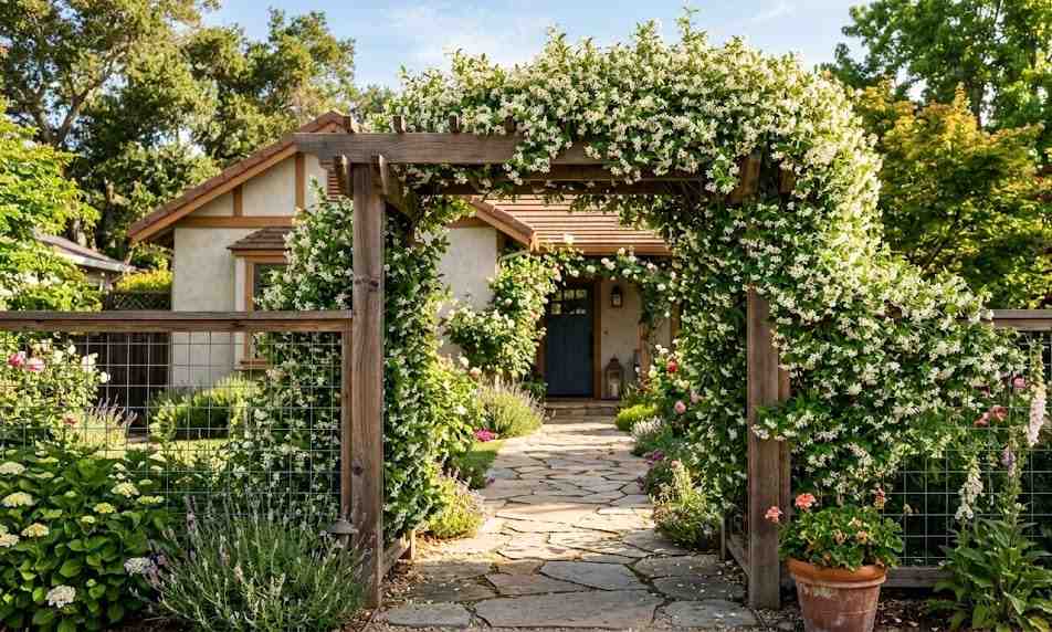 An Entrance Arch Trellis For Jasmine Vines