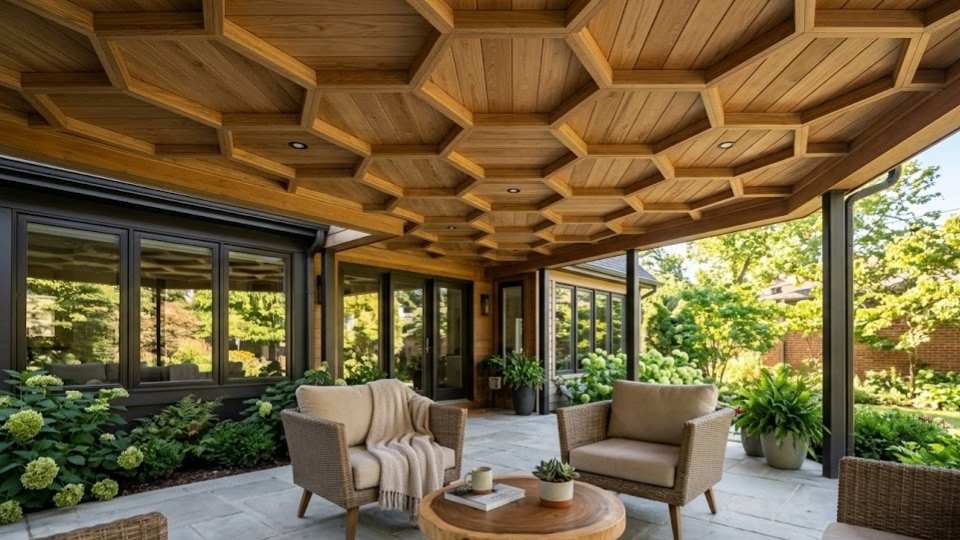 Hexagonal False Porch Ceiling