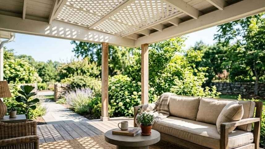 Latticework Porch Ceiling