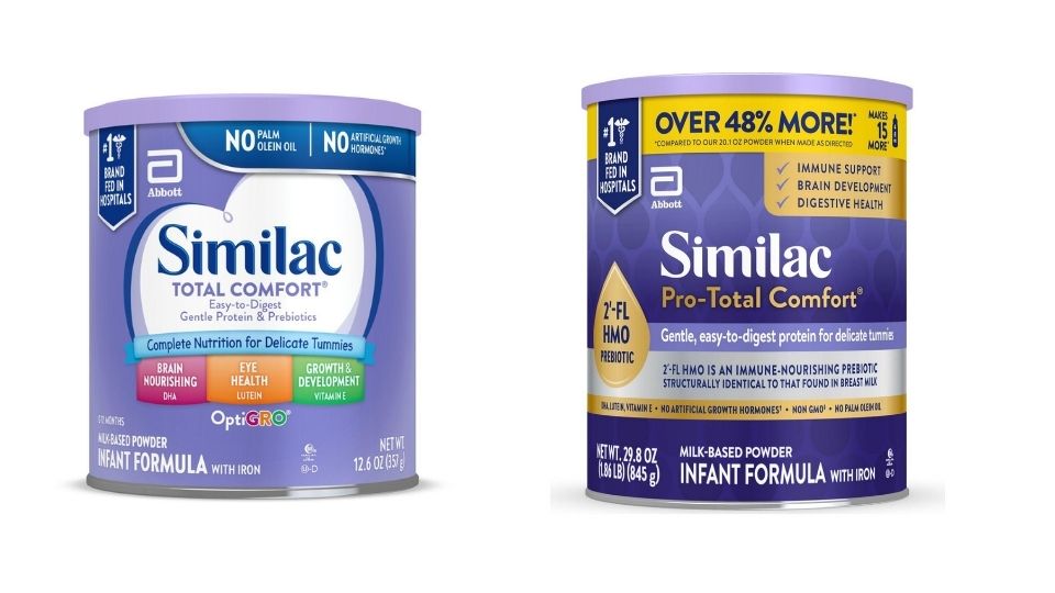 Similac Total Comfort Vs Pro Total Comfort