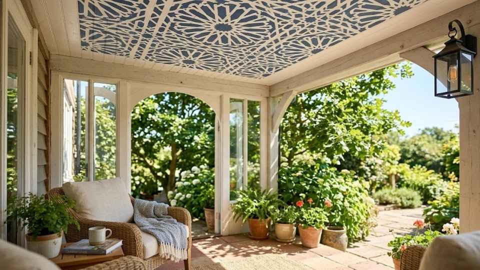 Stencil Ceiling For Porch