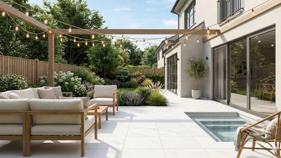 White Porcelain Paver Patio Tiles