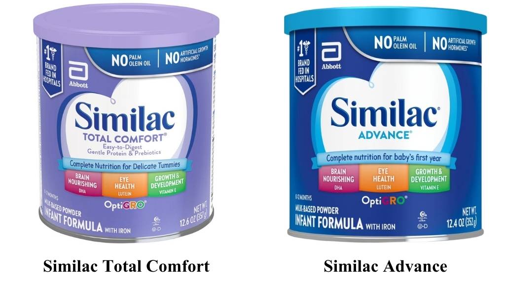 Comparison between Similac Total Comfort vs Advance