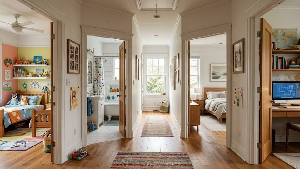 First Floor Layout of Bluey house