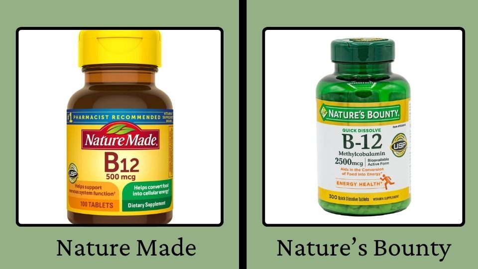 Nature Made Vs Nature’s Bounty B12