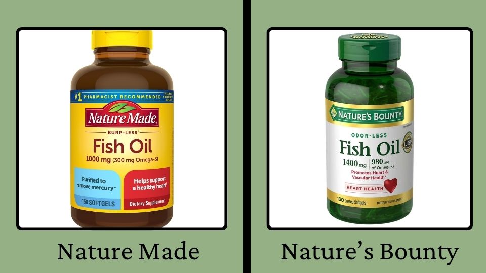Nature Made Vs Nature’s Bounty Fish Oil 