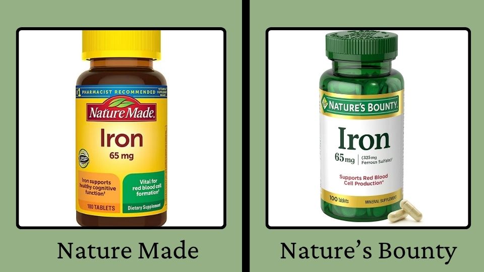 Nature Made Vs Nature’s Bounty Iron 