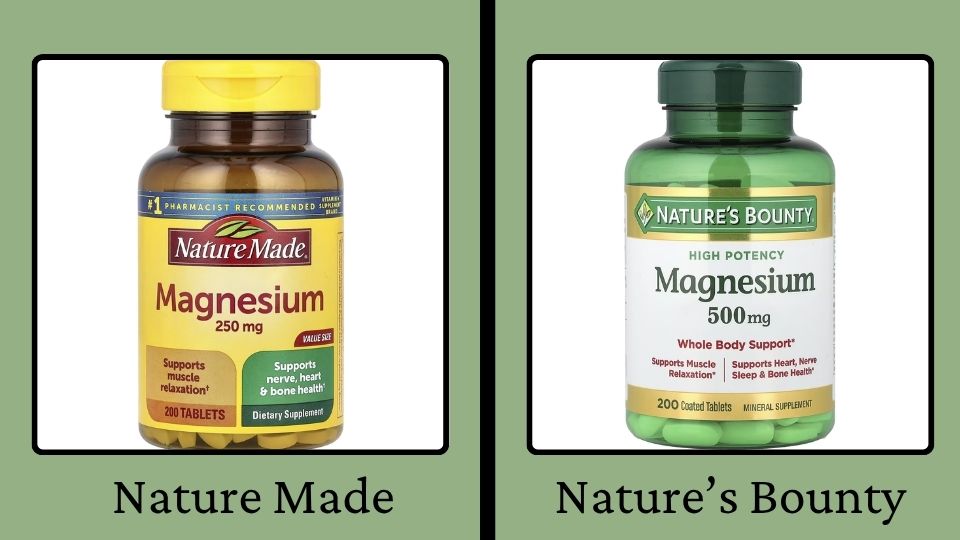 Nature Made Vs Nature’s Bounty Magnesium