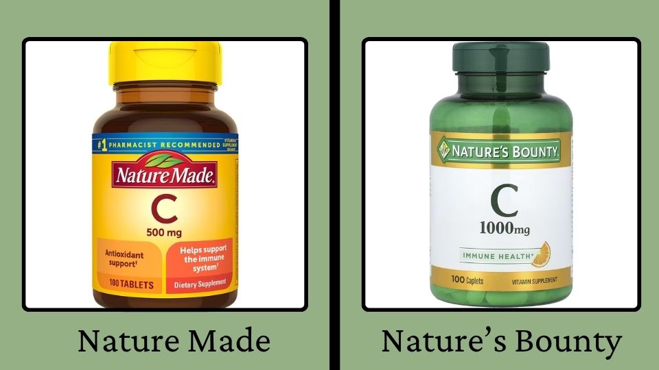 Nature Made Vs Nature’s Bounty Vitamin C 