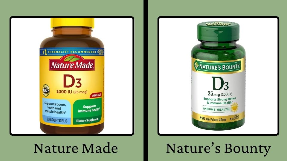 Nature Made Vs Nature’s Bounty Vitamin D3