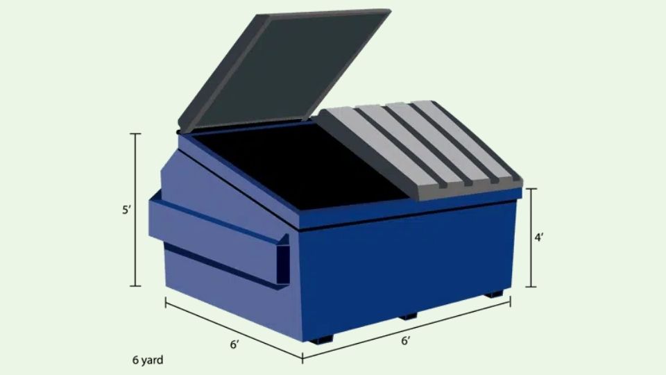 An Image of a 6-yard Dumpster