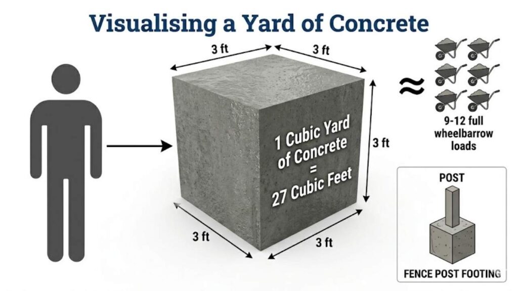 An Image is showing Visualising A Yard Of Concrete