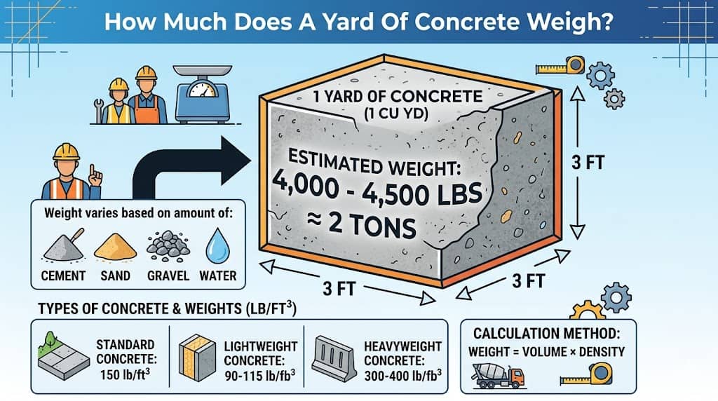 How Much Does A Yard Of Concrete Weigh